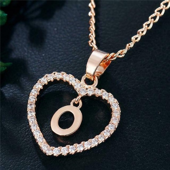 Jewelry - Romantic Love Pendant Necklace Initial Letter New
